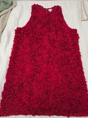 J. Crew - Rosette Sleeveless Mini Dress - Red